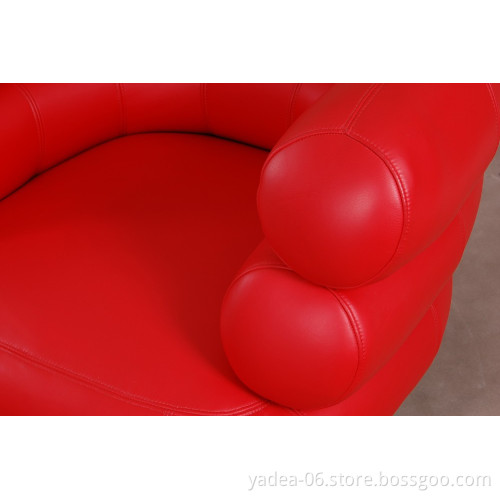 Red Leather ArmChair Bibendum chair leather